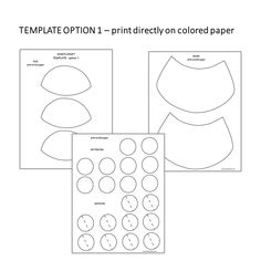 the templates for an origami mask with different shapes and sizes to make it