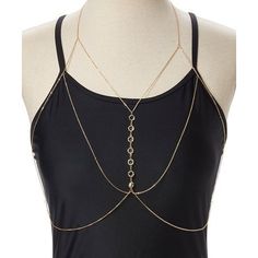 A&Ms Womens Crystal Drop Body Chain is designed with summer in mind. These body chains make for the perfect beach accessory or layered over your favorite slip dresses and simple outfits for a touch of sparkle. The design features a multiple-stationed crystal design along a sparkling chain as it sits across your chest comfortably. Size: one size.  Color: Gold.  Gender: female.  Age Group: adult. Evening Body Chain With Chain Strap, Elegant Double Chain Adjustable Body Chain, Affordable Adjustable Gold Body Chain, Elegant Adjustable Beach Body Chain, Gold Crystal Body Chain With Adjustable Chain, Chest Chain, Body Chains, Slip Dresses, Crystal Design