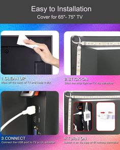 instructions on how to install and use an easy installation kit for tvs or dvd's