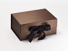 Bronze A5 Deep Luxury Folding Gift Box Sample Luxury Gift Packaging, Hamper Gifts, Wedding Keepsake Boxes, Bronze Gifts, Magnetic Gift Box, Chocolate Hampers, Wholesale Gifts, Ribbon Work, Wedding Keepsakes