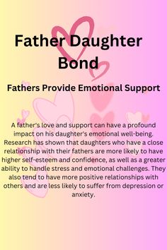 A father's love and support can have a profound impact on his daughter's emotional well-being. Father Daughter Dates With God, Daughters Need Their Fathers, Father And Daughter Bond, Father And Daughter Quotes Bond Between, Complicated Father Daughter Relationship, Father Daughter Bond, Father's Love, Close Relationship, Prayer Life