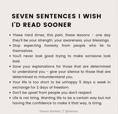 an ad with the words seven sentences i wish i'd read soner