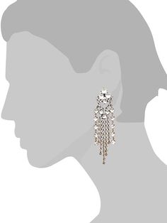 Chandelier Drop Earring | Banana Republic Evening Metal Clip-on Chandelier Earrings, Clip-on Metal Chandelier Earrings For Evening, White Metal Chandelier Earrings, Jeweled Dangle Chandelier Earrings, Silver Jeweled Crystal Earrings, Silver Jeweled Clip-on Earrings, Glamorous White Metal Chandelier Earrings, Silver Jeweled Chandelier Earrings, Silver Clip-on Chandelier Earrings For Evening