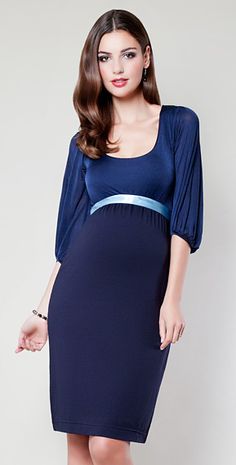 Fitted Empire Waist Maternity Dress For Party, Chic Blue Maternity Dress, Elegant Maternity Dress For Party, Elegant Maternity Party Dress, Elegant Party Maternity Dress, Elegant Maternity Dress With Empire Waist, Elegant Fitted Maternity Dress With Empire Waist, Elegant Fitted Empire Waist Maternity Dress, Pregnant Party Dress