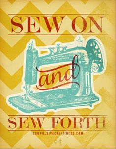 an old sewing machine with the words sew on and sew forth