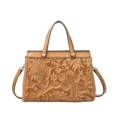 "This Mellow World Salome floral satchel is perfect for daily use with a vintage touch. This Mellow World Salome floral satchel is perfect for daily use with a vintage touch. Watch the product video here. Embossed floral design Removable crossbody strap 8.5""H x 12.5""W x 4""D Handle: 5.5'' drop Crossbody strap length: 18.5"" to 20"" Removable/adjustable crossbody strap Zipper closure Gold-tone plating Interior: 2 slip pockets and 2 zip pockets Exterior: 1 zip pocketCONSTRUCTION & CARE Body: Leather Top Handle Bag With Floral Print, Daily Use Floral Print Satchel Shoulder Bag, Daily Use Floral Print Shoulder Satchel, Floral Print Tote Satchel For Daily Use, Floral Print Satchel Shoulder Bag, Leather Floral Print Satchel Shoulder Bag, Floral Print Shoulder Satchel For Travel, Floral Print Top Handle Bag For Travel, Floral Print Satchel For Everyday Use