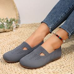 Material:FabricClosure:Slip-onToe Style:Round ToeSpecial Features:BreathablePatterned:Solid colorEmbellishment Feature:EmbroideredAll-season:All-seasonType:BalletStrap Type:Ankle-strapPrinting Type:Random PrintingItem ID:GJ64074 Gray Flat Slip-ons For Summer, Breathable Summer Slip-ons With Flat Heel, Breathable Slip-ons With Flat Heel For Summer, Comfortable Non-slip Flat Slip-ons, Breathable Slip-ons For Summer, Casual Stretch Slip-ons, Gray Slip-ons With Textured Sole For Spring, Casual Stretch Slip-ons With Round Toe, Spring Breathable Slip-ons With Flat Heel