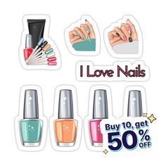 Decorate laptops, Hydro Flasks, cars and more with removable kiss-cut, vinyl decal stickers. Glossy, matte, and transparent options in various sizes. Super durable and water-resistant. A cute gift for anyone who is a mom in the nail tech business. Perfect for Mother's Day. Get the nail tech sticker pack! Nail Tech Business, Tech Business, I Love Nails, Nail Technician, Tech Gifts, Love Nails, Sticker Pack, Cute Gift, Stickers Packs