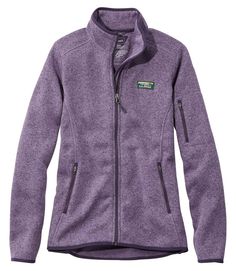 Women's L.L.Bean Sweater Fleece Full-Zip Jacket | Women's Fleece Jackets at L.L.Bean Cozy Heather Sweatshirt For Winter, Cozy Fleece Jacket For Layering, Midweight Long Sleeve Fleece Jacket For Fall, Midweight Fleece Jacket For Fall, Midweight Long Sleeve Fleece Jacket For Winter, Layering Fleece Jacket With Pockets, Midweight Fleece Sweatshirt For Fall, Fall Fleece Sweatshirt, Heather Long Sleeve Winter Sweatshirt