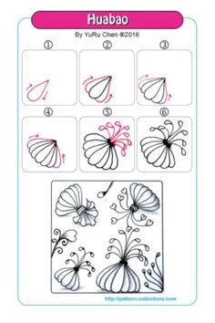 the step by step instructions to learn how to draw flowers and butterflies in this drawing lesson