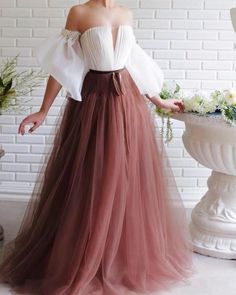 Unique Party Dresses, Organza Gowns, Diy Kostüm, Boho Style Dresses, Tulle Prom Dress, A Line Gown, Formal Evening Dresses, Fancy Dresses, Dream Dress