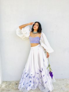 Hand Painted Lehenga, Painted Lehenga, Hand Painted Skirt, Painted Skirt, Beach Wedding Guest, Wedding Guest Outfits, Trendy Outfits Indian, Indian Outfits Lehenga, Corset Blouse