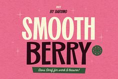 the cover art for smooth berry by dj darino, featuring pink background and black lettering