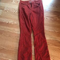 Red Corduroy Flared Jeans Size 00 Never Worn Red Jeans, Flared Jeans, Jeans Color, Universal Thread, Costume Design, Colored Jeans, Flare Jeans, Lady In Red, Red Color