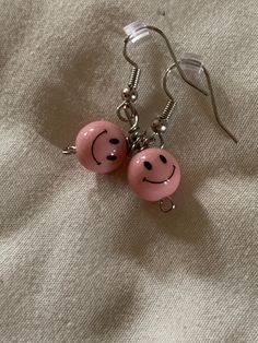 Kid core smiley face earrings - pink 1 in stock No refunds Made by McKenna Smiley Face Earrings, Face Earrings, Kid Core, Earrings Pink, Purple Crystals, Color Crystal, Leaf Earrings, Smiley Face, Smiley