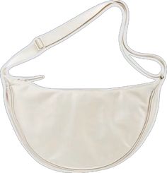 Trendy White Hobo Bag For Everyday, White Leather Casual Hobo Bag, White Faux Leather Shoulder Bag For Everyday Use, Modern White Faux Leather Bags, Casual Cream Leather Shoulder Bag, White Hobo Bag For Everyday Use, White Pouch Hobo Bag For Errands, White Hobo Pouch Bag For Errands, White Leather Hobo Bag With Zipper Closure