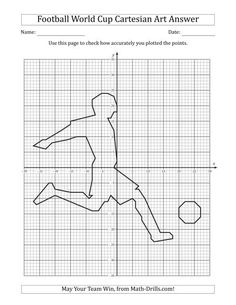 a soccer player is shown in the form of a graph paper with lines and dots