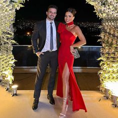 Msikoods Red Sexy Mermaid Evening Dresses Gala One Shoulder Flower Side Slit Prom Dress Wedding Dress Dinner Night, Red Beach Dresses, Evening Dresses One Shoulder, Side Split Prom Dress, Red Mermaid Prom Dress, Sparkle Gown, Dress Dinner, Silk Prom Dress, Split Prom Dresses