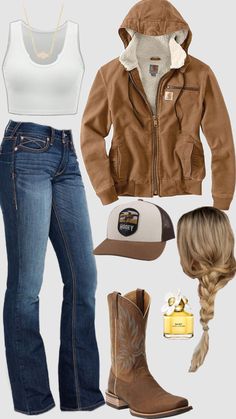 #outfitinspo #countrygirl #countryaesthetic Country Girl Outfits, Western Girl Outfits, Country Girls Outfits, Outfits Polyvore