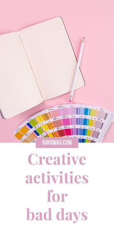 Creative activities for bad days so you can get back into the groove of things with your inspiration. #creativity #creativerut #creative Bad Day Journal Prompts, Journal Prompts For A Bad Day, Benefits Of Mindfulness, Health Affirmations, Self Care Bullet Journal, Mindfulness For Kids, Mindfulness Activities