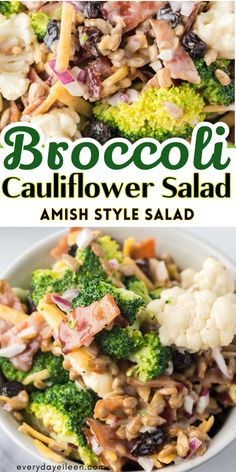 Broccoli Cauliflower Salad - Everyday Eileen