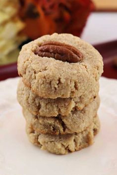 three cookies stacked on top of each other