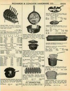 an old advertisement for kitchenware from the 1950's