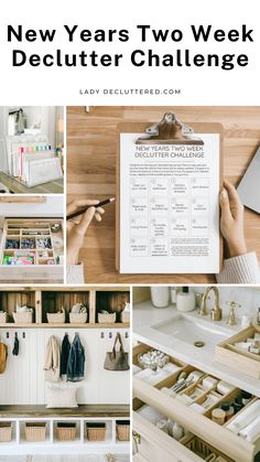 the new year's two week declutter challenge is here to help you get organized