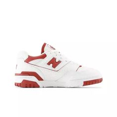 New Balance 550 "White/Brick Red" Women's Shoe - Hibbett | City Gear Retro University Red Sneakers For Streetwear, Throwback Basketball Shoes, Retro White Basketball Shoes For Streetwear, White New Balance Basketball Shoes For Streetwear, Retro High-top Basketball Sneakers, New Balance White Mid-top Basketball Shoes, White Mid-top New Balance Basketball Shoes, Retro White Basketball Shoes With Boost Midsole, White Throwback High-top Basketball Sneakers