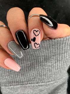 Valentine Nail Art, February Nails, Valentine Nails, Colorful Nails, Nail Designs Valentines, Her Nails, Short Acrylic Nails Designs, Dipped Nails, Heart Nails