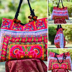 Embroidered Rectangular Hobo Bag For Festivals, Embroidered Multicolor Hobo Bag, Rectangular Multicolor Embroidered Hobo Bag, Traditional Multicolor Shoulder Bag With Removable Pouch, Multicolor Embroidered Rectangular Bags, Traditional Multicolor Shoulder Bag With Floral Embroidery, Traditional Multicolor Bag With Floral Embroidery, Folk Style Embroidered Multicolor Shoulder Bag, Folk Style Multicolor Embroidered Shoulder Bag