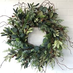 Olive, Rosemary and Eucalyptus Wreath - Ash & Hart Floral Rustic Front Door, Christmas Wreath Decor, Rustic Christmas Wreath, Summer Front Door Wreath, Lavender Wreath, Wreath Rustic, Eucalyptus Wreath, Year Round Wreath, Xmas Wreaths