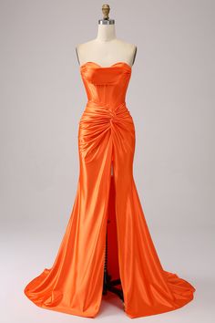 Fabric: Polyester. The fabric is comfortable for skin. Package Contents: 1x Women Dress. Occasion: Whether you are dressing it for a wedding party, prom, evening party or any other occasions, this party dress will be your lovely partner. Spring Prom Dresses, Winter Prom Dresses, Orange Corset, Summer Prom Dress, Orange Mermaid, Black Lace Evening Dress, Sweetheart Corset, Orange Prom Dresses, Red Lace Prom Dress