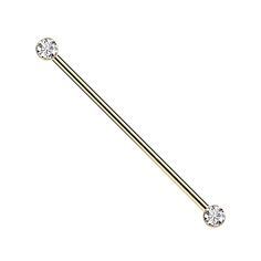 PRICES MAY VARY. STYLE: Threadless Push-In Bezel Set CZ Crystal Ends Industrial Barbell MATERIAL: ASTM F-136 implant grade titanium and cubic zirconia crystals GAUGE/BAR THICKNESS: 14GA (1.6mm) BARBELL LENGTH: 1&1/2" (38mm) BALL SIZE: 4mm Crystal Gauges, Industrial Bar Piercing, Bar Piercing, Industrial Barbell, Industrial Piercing, Industrial Bar, Body Jewelry Piercing, Piercing Jewelry, Bezel Setting