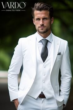 >>ORIGINAL ARTWORK AND CONTENT, PLEASE DO NOT COPY<< Men Suits, Suits For Man, White Three Piece Suit - Formal Wedding Tuxedo for Men, Formal Suit, Formal piece Wedding Suit, Double Breasted, Formal Fashion Slim Fit Suit. Elevate your style with this stunning men's white three-piece suit, the epitome of timeless sophistication. Crafted to perfection, this suit is designed for those who appreciate the finer details of formal fashion. 👔 Key Features: Premium Quality Material: Our suit is meticulo White Three-piece Groom Suit, White Three Piece Suit, Wedding Tuxedo For Men, Wedding Tuxedo, Tailored Suit