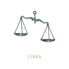 a drawing of a scale with the word libra on it