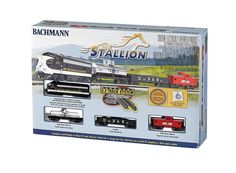 Bachmann 24025 | The Stallion Train Set | N Scale - Squeaky's Trains Electric Train Sets, Model Train Accessories, Hobby Trains, Toy Trains Set, N Scale Trains, Train Miniature, Model Train Sets, Electric Train, Lionel Trains