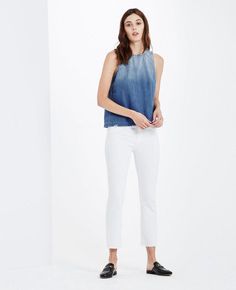 The Jodi Crop Mid Rise Flare Jeans, Crop Flare, Cropped Flare Jeans, Ag Jeans, Cropped Flares, Blouse Styles, Cropped Jeans, Flare Jeans, White Jeans