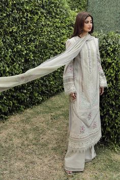 Brand: QalamkarProduct Code: PS-11 RINNAHCollection: Qalamkar Unstitched Festive Lawn CollectionFabric: Lawn DESIGN DETAILS: Shirt Laser Cut Embroidered (Front Center Panel) Chikan kari Embroidered (Front Side Panels) Embroidered hem (Front Center) Embroidered Front Neckline Embroidered Border (Front, Back & Sleeves) Embroidered Lace (Front ,Back & Sleeves) Embroidered Patch (Front & Back) Chikan kari Embroidered Back Chikan kari Embroidered Sleeves Embroidered Border (Sleeves) Dupatta Digital Printed Silk Dupatta Trouser Plain Trosuer Fabric Details Shirt : Lawn Dupatta :Silk Trouser : Cotton DISCLAIMER:* Lining, Laces, and Tassels are not included in unstitched variants.* Embellishment items in stitched outfits are subject to market availability.* The actual colors of the outfit may vary Semi-stitched White Unstitched Suit With Naqshi, Chikankari Embroidery Jamawar Palazzo Set, Eid Naqshi Straight Kurta Palazzo Set, Eid Naqshi Embroidered Palazzo Set With Straight Kurta, Semi-stitched Churidar With Naqshi, Semi-stitched Salwar Kameez With Naqshi, Semi-stitched Naqshi Salwar Kameez With Straight Kurta, Traditional Palazzo Set With Naqshi For Designer Wear, Traditional Naqshi Palazzo Set For Designer Wear