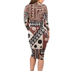 Bula Fiji Long Sleeve Bodycon Dress Unique Masi Tapa PatternOur Dresses are custom-made-to-order and handcrafted to the highest quality standards. DETAILS: Made of polyester material for a perfect fit. 100% polyester fabric. Anti-Static, Anti-wrinkle, Breathable, Lightweight ideal for Spring and Summer fun. Each Dress is custom printed, cut and sewn just for you when you place your order there may be small differences in the design on the seams and / or arms due to the custom nature of the production process! NOTE: Your package might be lost, stolen, or damaged while being delivered. Insurance is not mandatory, but we always recommend our customers to choose this plan as the delivery men often leave the package in your mailbox/front yard, which is more likely to be stolen. Check the SIZE C Dress Unique, Sleeve Bodycon Dress, Long Sleeve Bodycon, Long Sleeve Bodycon Dress, Shirt Fabric, Unique Dresses, Delivery Man, Family Matching, Anti Wrinkle