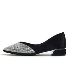 1. Elevate your look with these elegant Women's Faux Pearl & Rhinestone Low Heel Shoes. Featuring a pointed toe design and embellished with crystals, these slip-on shoes are perfect for any special occasion. 2. Step out in style with these Chunky Heel Pointed Toe Glitter Shoes. The ankle-strap detail adds a touch of sophistication, while the glittery finish adds a touch of glamour to your outfit. 3. Make a statement with these Slip On Shoes featuring a sleek pointed toe and lightweight design. T Slip On Shoes For Women, Rose Gold Solitaire Ring, Shoes Stylish, Gold Solitaire Ring, Low Heel Shoes, Glitter Shoes, 2 Step, Toe Designs, Heel Shoes