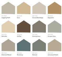 the different shades of paint for houses