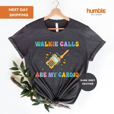 "Walkie Calls Are My Cardio Shirt, Special Education Teacher Shirt, Behavior Therapist Shirt, School Psychologist Shirt ORDERING: 1. Review all photos 2. Choose Size and Color from drop-down menu 3. If personalization box is available, add your text color 4. Add each shirt to cart one at a time 5. Click \"Add to Cart\" - you can go back to add more products 6. Click \"Proceed to Checkout\" 7. Add note to seller for any requests * We use several different brand shirts, all of them are premium qua School Secretary Tshirts, Educational Assistant Shirts, Paraprofessional Shirts Svg, School Shirt Ideas, Behavior Therapist, Nurse Ideas, Special Education Teacher Gifts, Preschool Director, Education Shirts