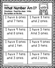 an image of what number am i? worksheet for 3rd and 4th grade students