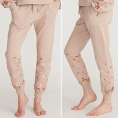 Jogger Drawstring Sweatpants From Driftwood. Autumn Floral. Floral Embroidery In Light Pink / Khaki Knit. 100% Cotton. Pockets. Size Large. New. Floral Embroidered Relaxed Fit Bottoms For Loungewear, Casual Floral Embroidered Loungewear Bottoms, Fall Bottoms With Floral Embroidery In Relaxed Fit, Casual Floral Embroidered Bottoms For Loungewear, Casual Floral Embroidery Loungewear Bottoms, Fall Bottoms With Floral Embroidery And Relaxed Fit, Fall Floral Embroidery Bottoms With Relaxed Fit, Fall Floral Embroidery Relaxed Bottoms, Cotton Bottoms With Floral Embroidery For Loungewear