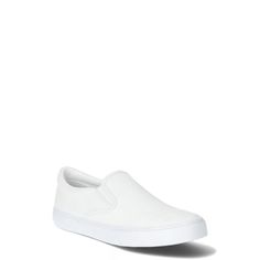 Womens White Slip-Ons (Size 9) White Slip, On Sneakers, No Boundaries, Slip On Sneakers, Slip Ons, Boundaries, Twins, Slip On, Sneakers