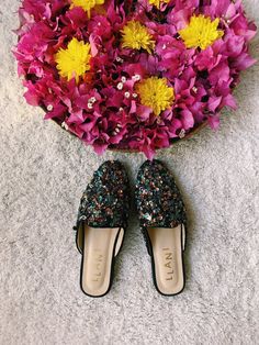 Party time! Our confetti slides are just what you need to lift your mood and start a party everywhere you go. These vintage inspired suede loafers are completely embellished by hand. Sequins in all shapes and colors create a stunning mix of texture and shine. Luxury meets effortless comfort with a memory foam cushioned insole. Upper: 100% Genuine Suede with hand embellishment Lining: 100% Genuine Leather Outsole: 100% Genuine Leather Hand Embellishment, Glam And Glitter, Shapes And Colors, Suede Loafers, Creating A Brand, Party Shoes, Perfect Party, Leather Material, Cute Shoes