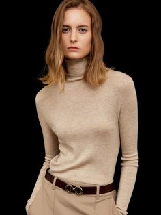 Composition : Cashmere 70% Silk 30%Color : BeigeCountry of Origin : Republic of Korea Fashion Expression, Cashmere Turtleneck, Cashmere Sweater, Cashmere Sweaters, Knit Top, Knitwear, Tights, Cashmere, Turtle Neck