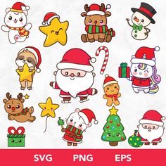 christmas svg clipart set