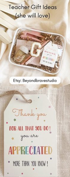 teacher appreciation gift ideas for teachers and their students with free printable tags to give them